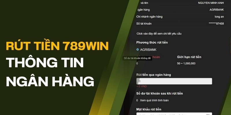 Bước rút tiền đầu tiên là điền thông tin ngân hàng